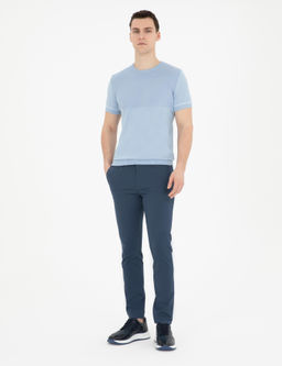 Mavi Slim Fit Bisiklet Yaka Triko Ti__rt