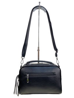 Женская сумка из искусственной кожи и замши, цвет черный - Greta фото 2