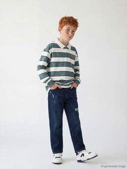 Y?rt?k Detayl? Erkek ?ocuk Jean Pantolon