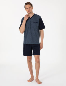 Mavi K_sakol _ortlu Pijama Tak_m_