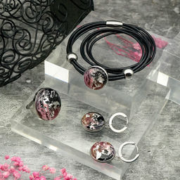 Серьги из муранского стекла RASPBERRY PUNCH LS3236 - Vloes фото 6