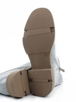 01-M43-9 GRAY/LT. BLUE Ботинки демисезонные женские (натуральная кожа)