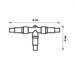 UTC-F90 Y3 WHITE Соединитель для гирлянд серии F90RPO, Т-образный. 1 вход-2 выхода. Белый. ТМ Uniel