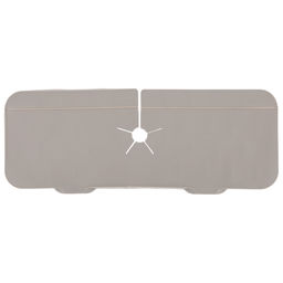 Коврик-оргнайзер силиконовый для раковины на кран/смеситель 37,5х14х0,8см, цвета в ассортименте: серый, оранжевый, в п/эт пакете (Китай) - Домашняя мода фото 7