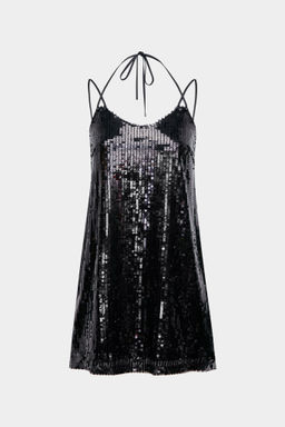 Платье мини из пайеток на завязках - Mollis фото 6