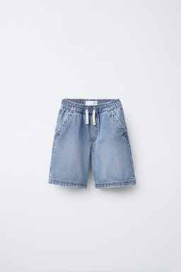 LOOSE FIT DENIM BERMUDA SHORTS