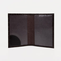 Обложка для паспорта TEXTURA, цвет коричневый  фото 3