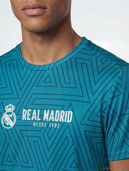 Bisiklet Yaka Real Madrid Bask?l? Erkek Spor Ti??rt