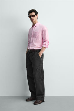 PANTAL?N CARGO RELAXED FIT LAVADO / Petr?leo