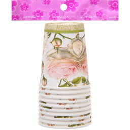 Стакан бумажный 0,2л в наборе 10 шт "Цветочное очарование"