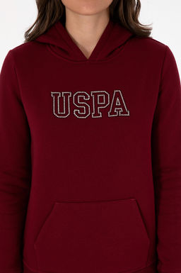 Kad_n Bordo _ardonlu Kap__onlu Basic Sweatshirt - U.s. polo assn фото 6