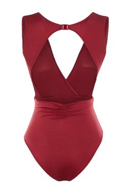 TRENDYOLMILLA Kiremit V Yaka Drapeli Regular Mayo TBESS21MA0042  фото 21