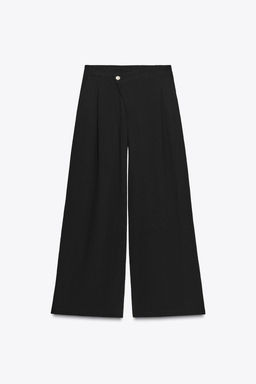WIDE-LEG TROUSERS WITH WRAP WAIST - Zara фото 5