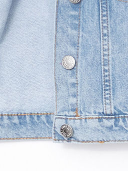 G?mlek Yaka Mickey Mouse Bask?l? K?z ?ocuk Jean Ceket - Waikiki фото 6