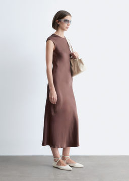 Maxivestido ajustado de sat?n - H&m фото 5