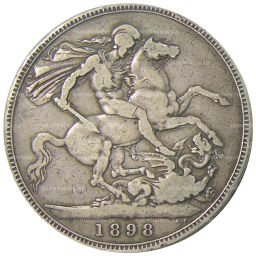 Монета 1 крона 1898 года Великобритания