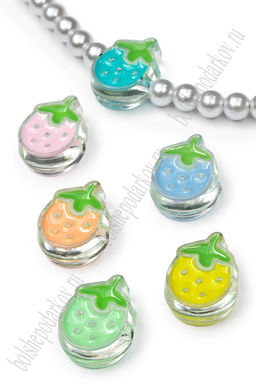 Бусины декоративные "Клубника" 1,5*2,2 см (20 шт) SF-7769, ассорти