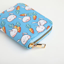 Кошелёк детский «Кролики», на молнии, голубой