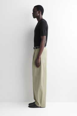 PANTAL?N BARREL LEG RELAXED FIT DE ALGOD?N Y LINO - H&m фото 8