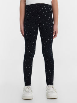 Легинсы для девочек черные с сердечками - Mark formelle фото 2