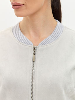 Бомбер из замши OD-868-1 серый OD-868-1 - Tantino фото 7