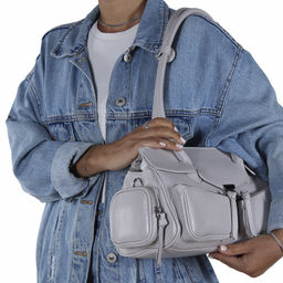 Сумка 3350-1PQ l.gray Polina&Eiterou