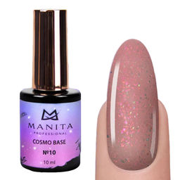 Manita Professional База для ногтей камуфлирующая с блестками №11 / Cosmo Base, 10 мл  фото 7
