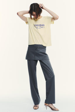 PINSTRIPE TROUSER SKIRT