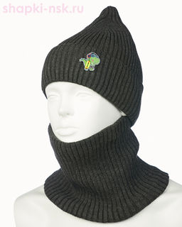 02-81-M Комплект для мальчика флис (шапка+снуд) (48-50)