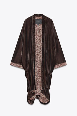 ZW COLLECTION VELVET KIMONO - Zara фото 4