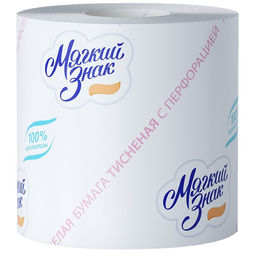 Цена за 72 шт. Туалетная бумага «Мягкий знак» 1 слой, 51 м