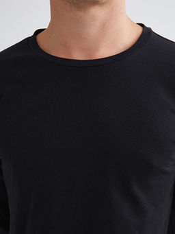 Bisiklet Yaka Uzun Kollu Erkek Ti??rt