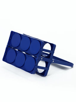 Переноска, подставка для 6 бутылок, 33 х 27,2 х 18 см, внутренний диаметр 7,8 см, синий - Simaland фото 5