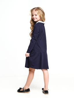 Платье для девочки в школу синее UD 7702 т.синий - Mini maxi фото 2