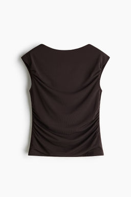 Top drapeado con escote barco - H&m фото 2