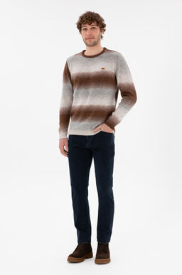 Erkek Slim Fit Bisiklet Yaka Gri Melanj Kazak - U.s. polo assn фото 4