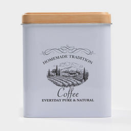 Банка для хранения Дом и поле, 1.2 л, 1210 см, жесть, белая - Simaland фото 2