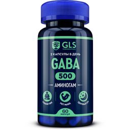 GABA (ГАМК / гамма-аминомасляная кислота, с глицином, магнием и витамином В6), 60 капсул