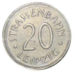 20 пфеннигов 1918 года Транспортный нотгельд Лейпциг