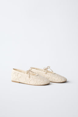 CROCHET BALLET FLATS - Zara фото 2