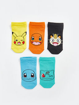 Pikachu Desenli Erkek ?ocuk Patik ?orap 5li
