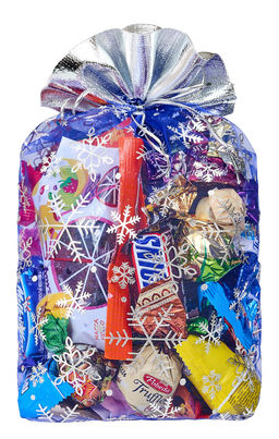 Мешочек сладостей синий 500 г. текстиль