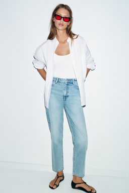 Z.05 MOM FIT HIGH-WAIST JEANS - Zara фото 4
