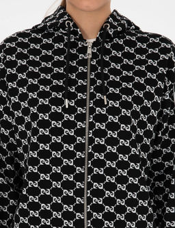 Siyah Comfort Fit Fermuarl_ Sweatshirt