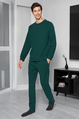 TRENDYOL MAN Lacivert Regular Fit Waffle Orme Pijama Tak?m? TMNAW23PT00015 - Trendyolmilla фото 18