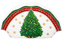 Салфетница 14,5*4,5*7,5 см Новогодняя елка красный узор NEW BONE CHINA - Elan gallery фото 16