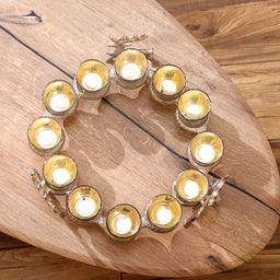 Подсвечник на 12 свечей 12 месяцев, 37?37?14 см, алюминий