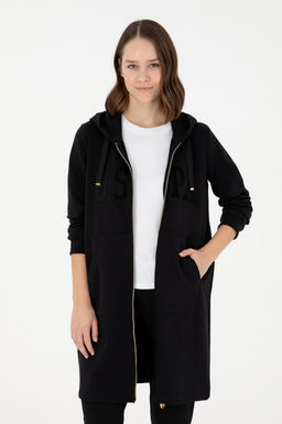 Женский черный свитшот Неожиданная скидка в корзине