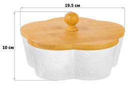 Банка д/печенья 19,5*19,5*10 см 900 мл Цветок Снежинки с дерев крышкой - Elan gallery фото 2