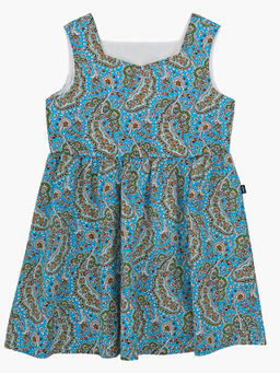 Платье для девочки UD 3356 голубые узоры - Mini maxi фото 3